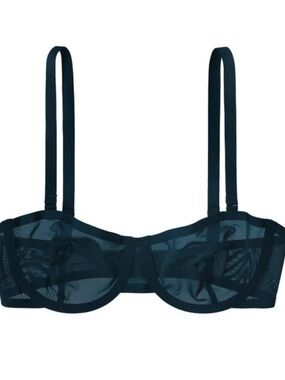 CUUP Sheer Underwire Bra in Deep Teal